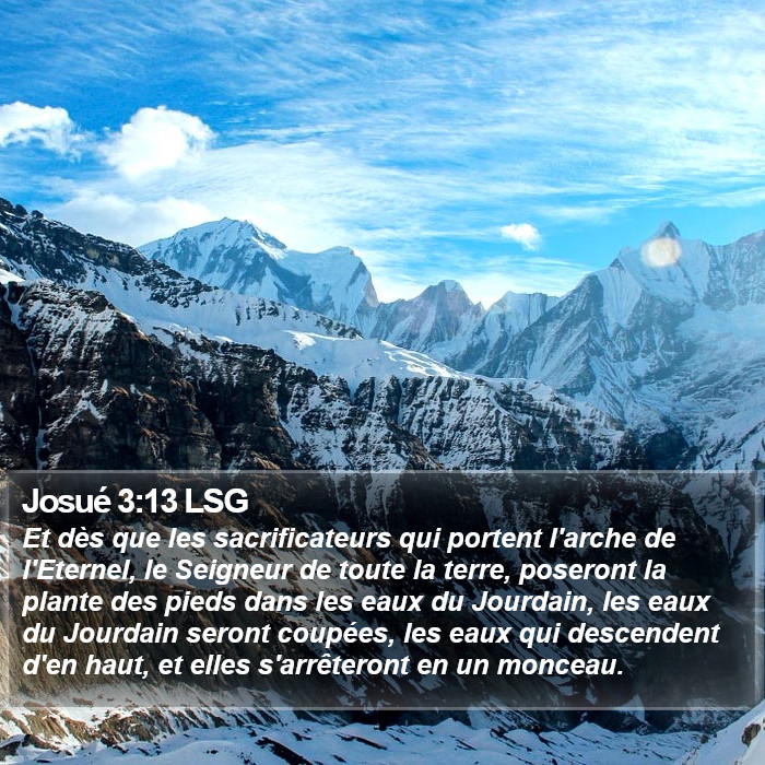 Josué 3:13 LSG Bible Study