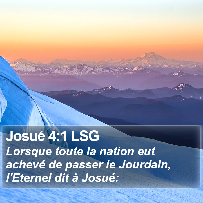 Josué 4:1 LSG Bible Study