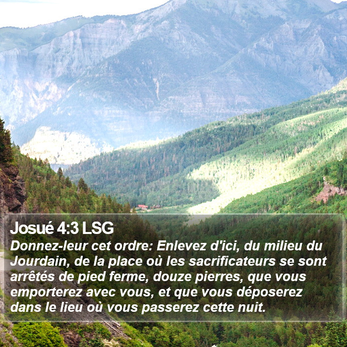Josué 4:3 LSG Bible Study