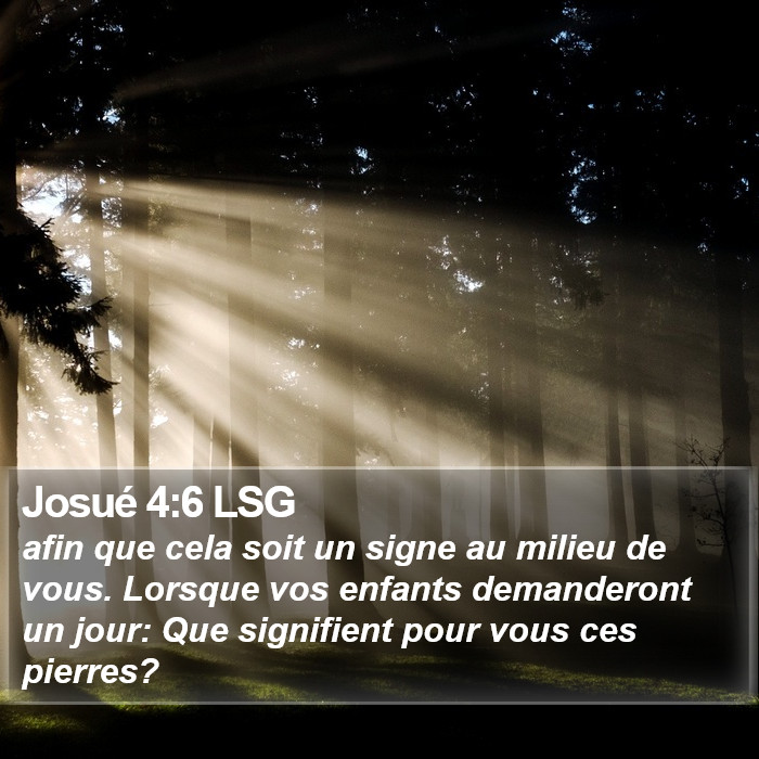 Josué 4:6 LSG Bible Study