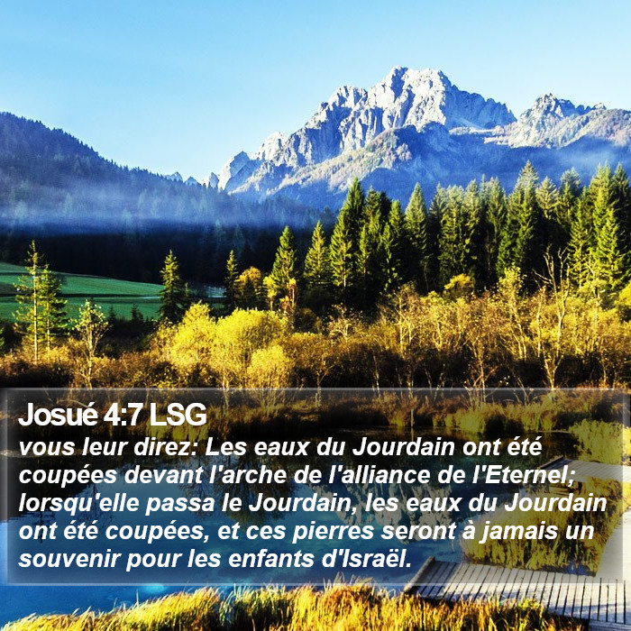 Josué 4:7 LSG Bible Study