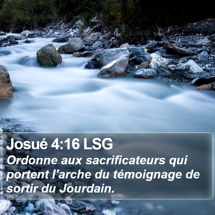 Josué 4:16 LSG Bible Study