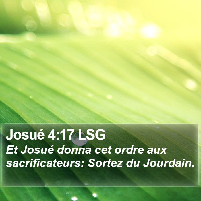 Josué 4:17 LSG Bible Study