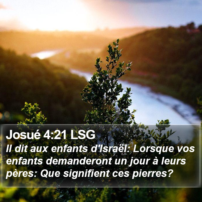 Josué 4:21 LSG Bible Study