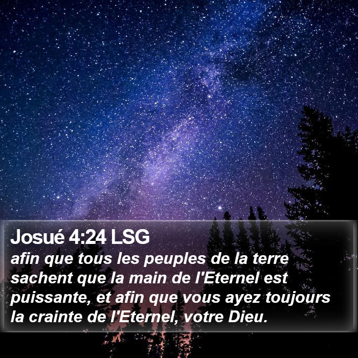 Josué 4:24 LSG Bible Study