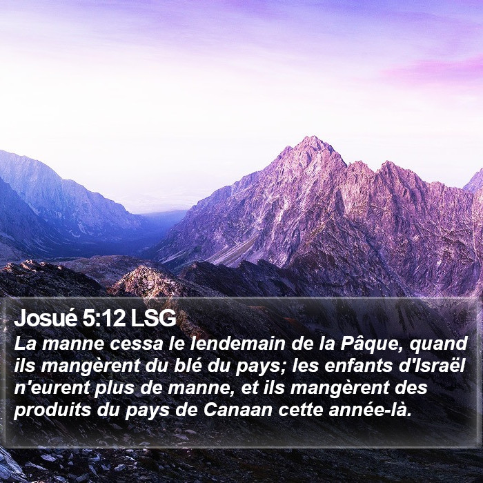 Josué 5:12 LSG Bible Study