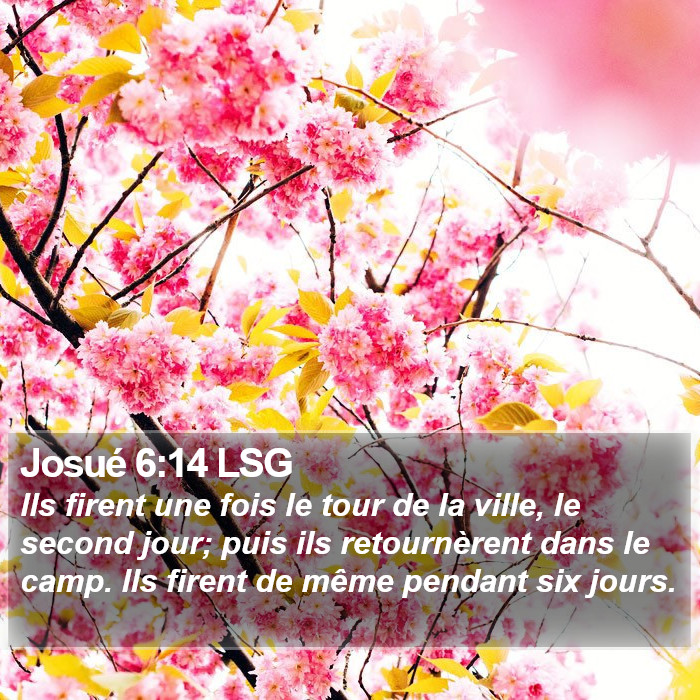 Josué 6:14 LSG Bible Study