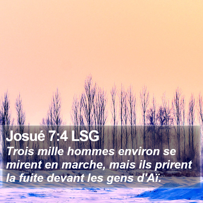 Josué 7:4 LSG Bible Study