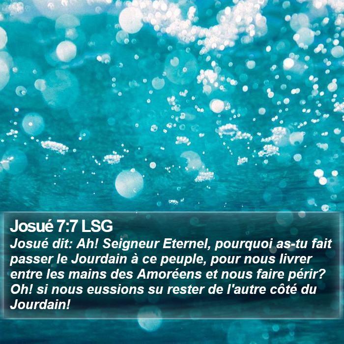 Josué 7:7 LSG Bible Study
