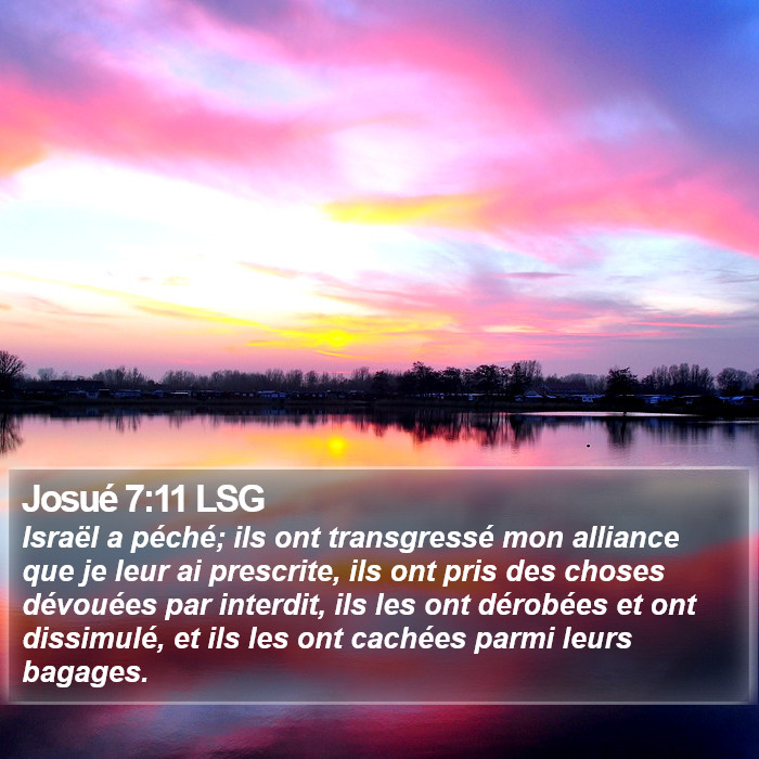 Josué 7:11 LSG Bible Study