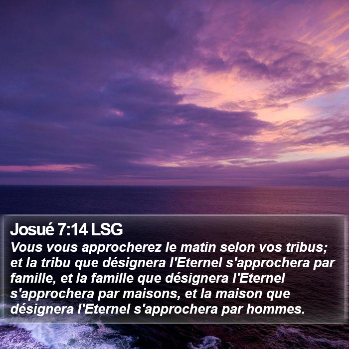 Josué 7:14 LSG Bible Study