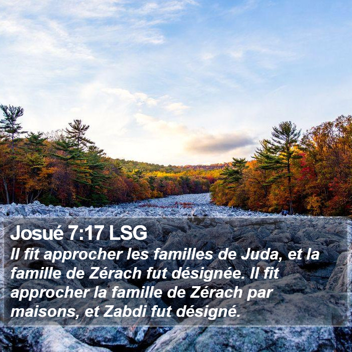 Josué 7:17 LSG Bible Study