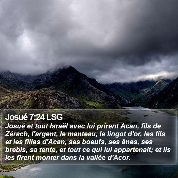 Josué 7:24 LSG Bible Study