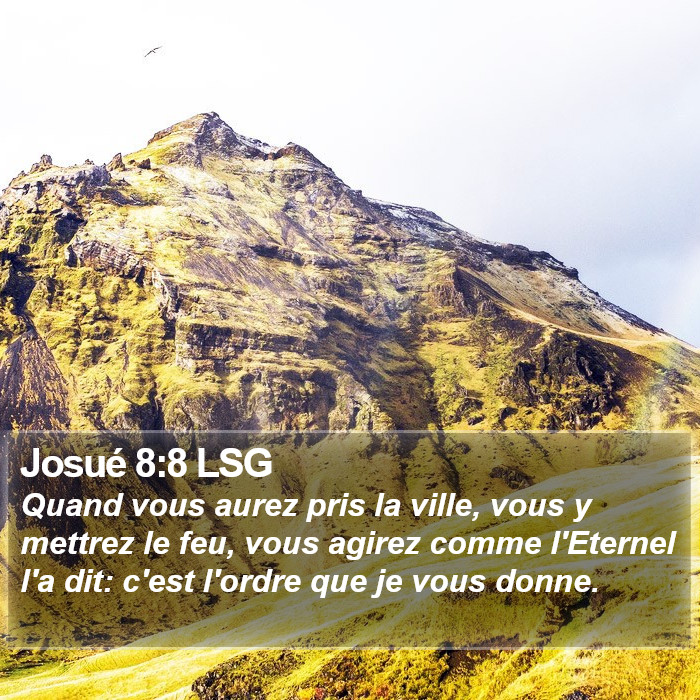 Josué 8:8 LSG Bible Study