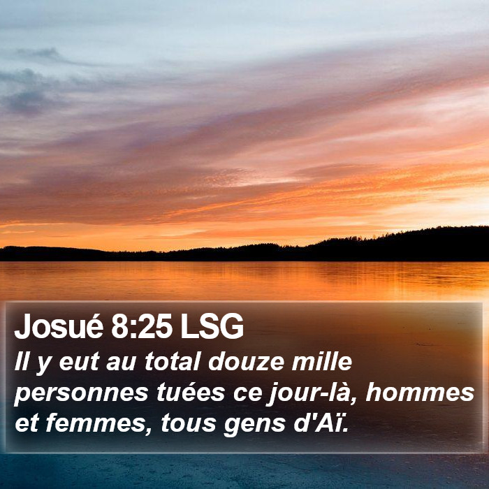 Josué 8:25 LSG Bible Study