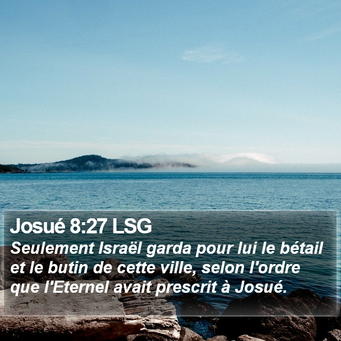 Josué 8:27 LSG Bible Study