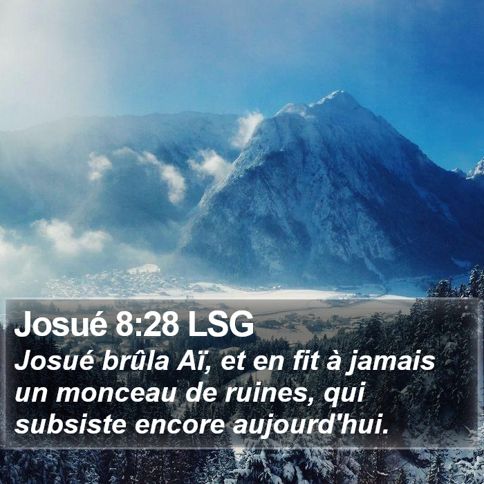 Josué 8:28 LSG Bible Study