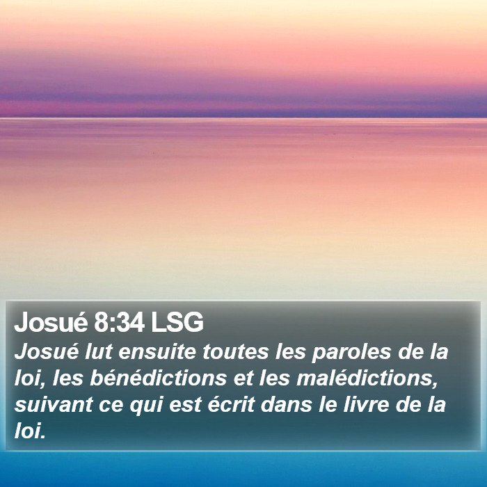 Josué 8:34 LSG Bible Study