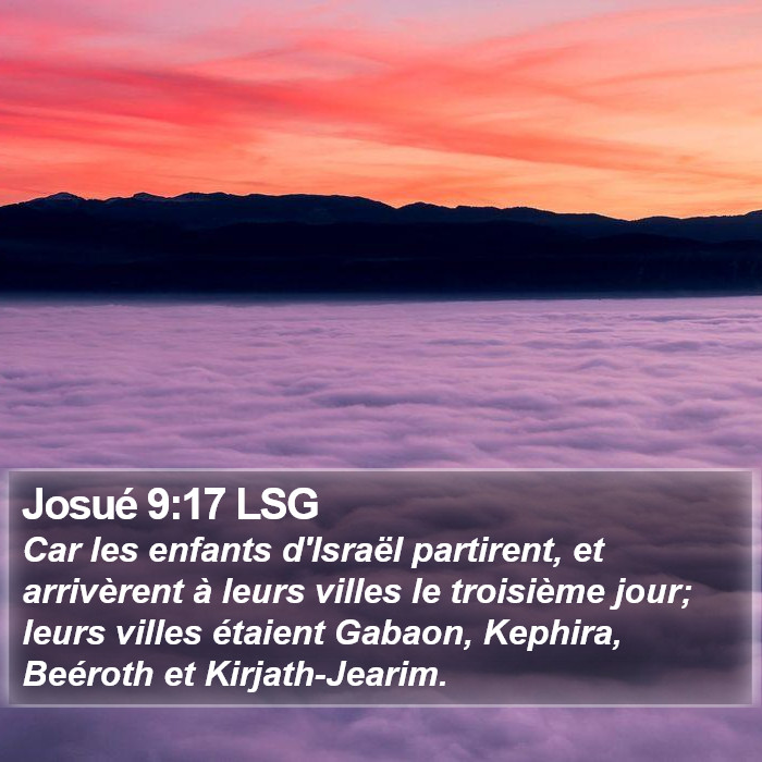 Josué 9:17 LSG Bible Study