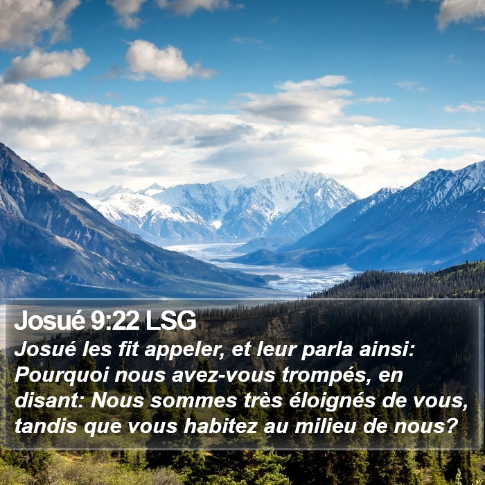 Josué 9:22 LSG Bible Study