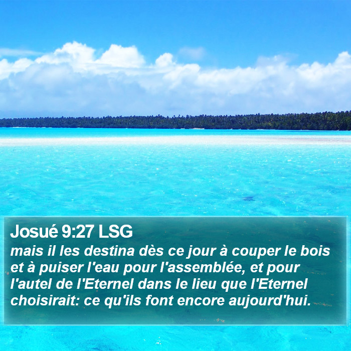 Josué 9:27 LSG Bible Study
