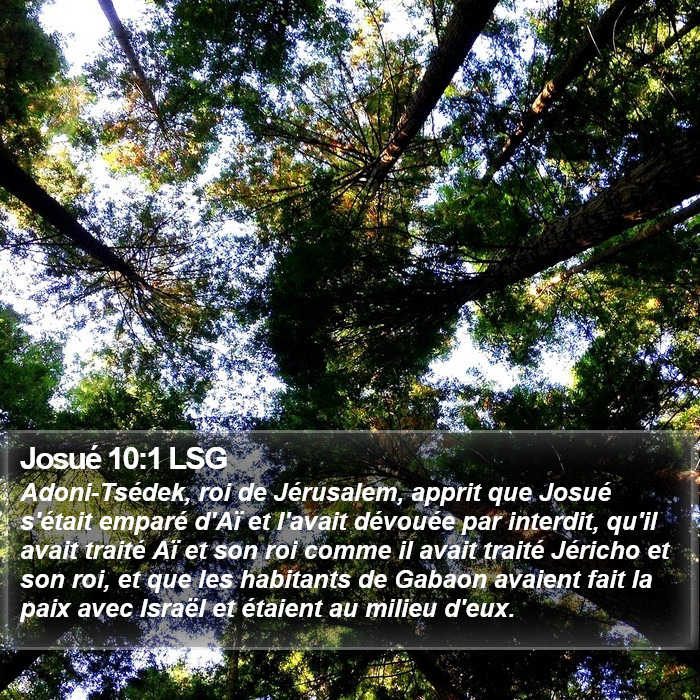 Josué 10:1 LSG Bible Study