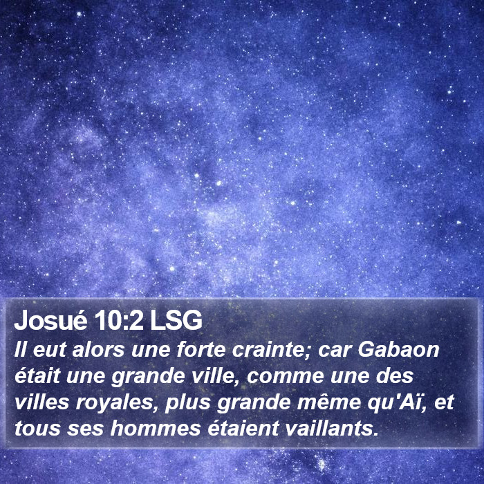 Josué 10:2 LSG Bible Study