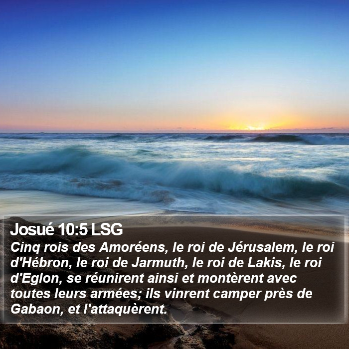 Josué 10:5 LSG Bible Study