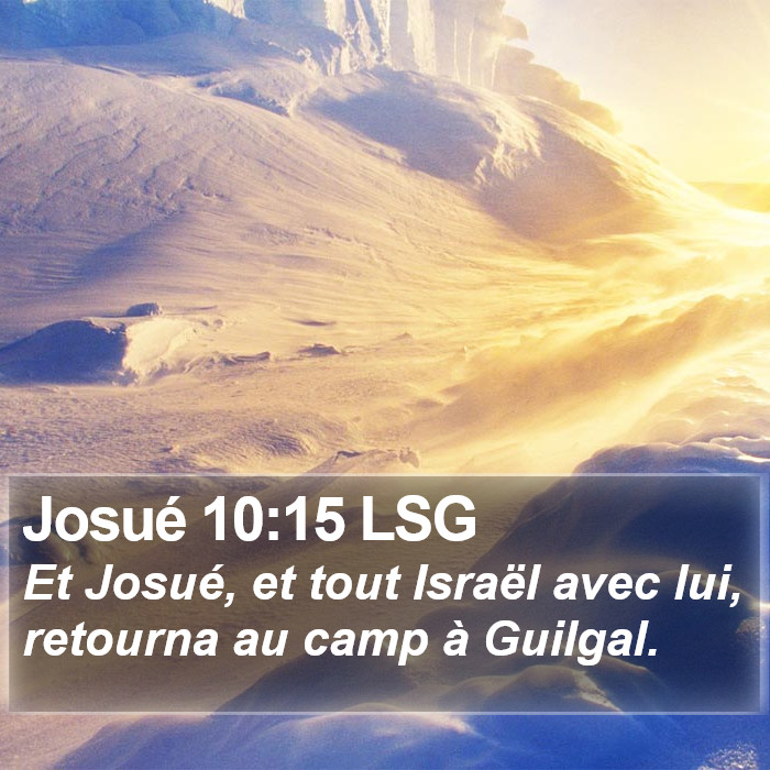 Josué 10:15 LSG Bible Study