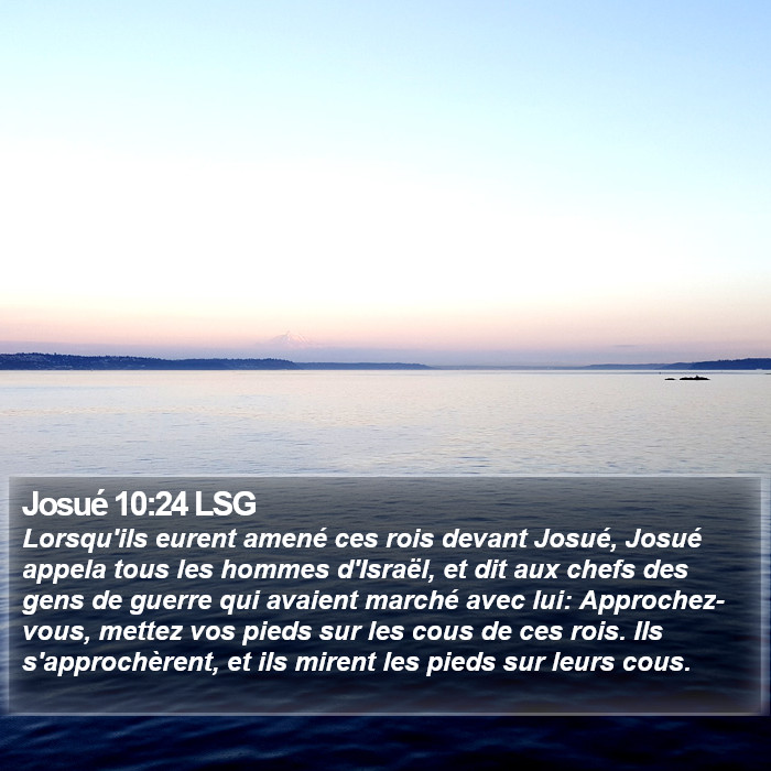 Josué 10:24 LSG Bible Study