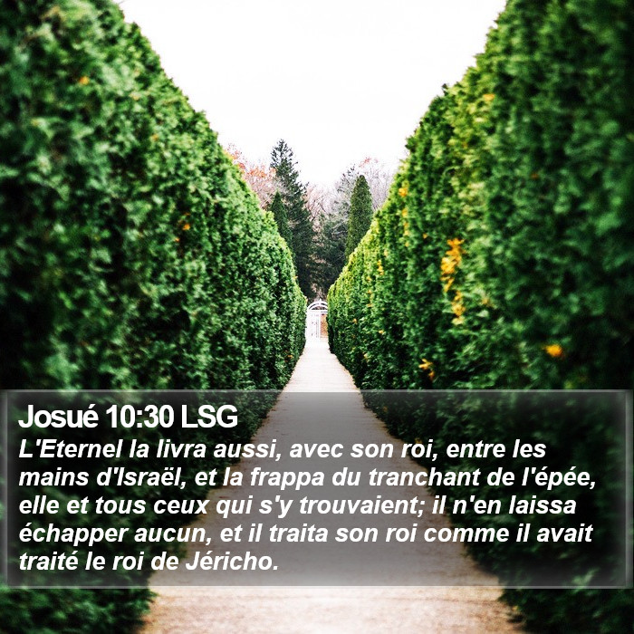 Josué 10:30 LSG Bible Study