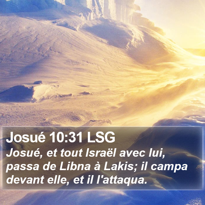 Josué 10:31 LSG Bible Study