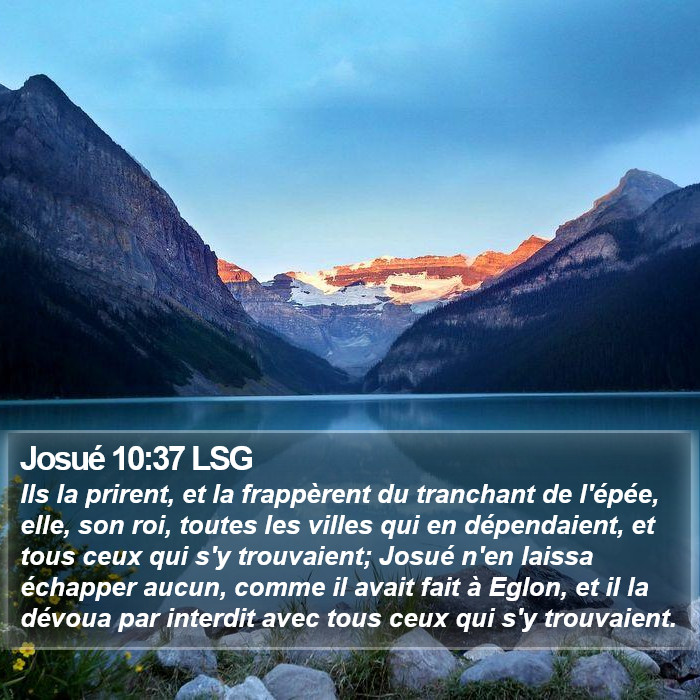 Josué 10:37 LSG Bible Study