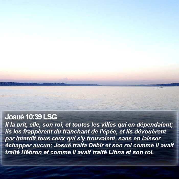 Josué 10:39 LSG Bible Study