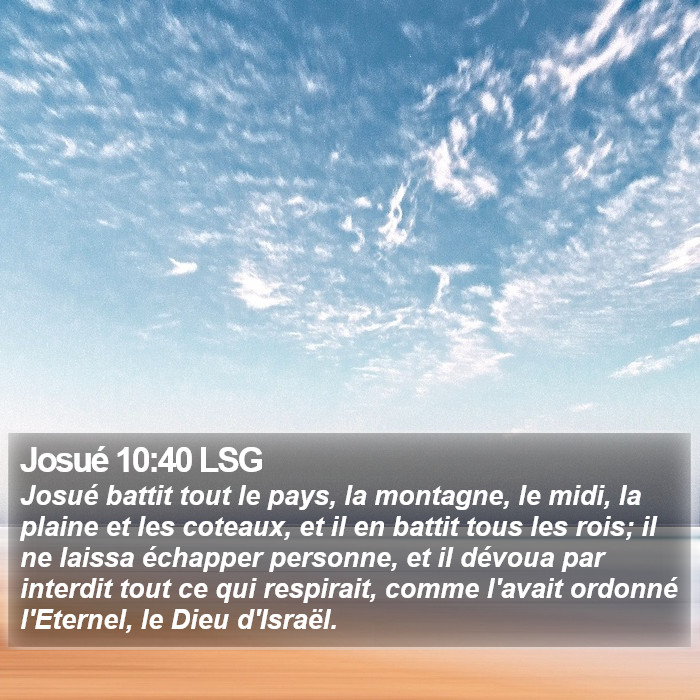 Josué 10:40 LSG Bible Study