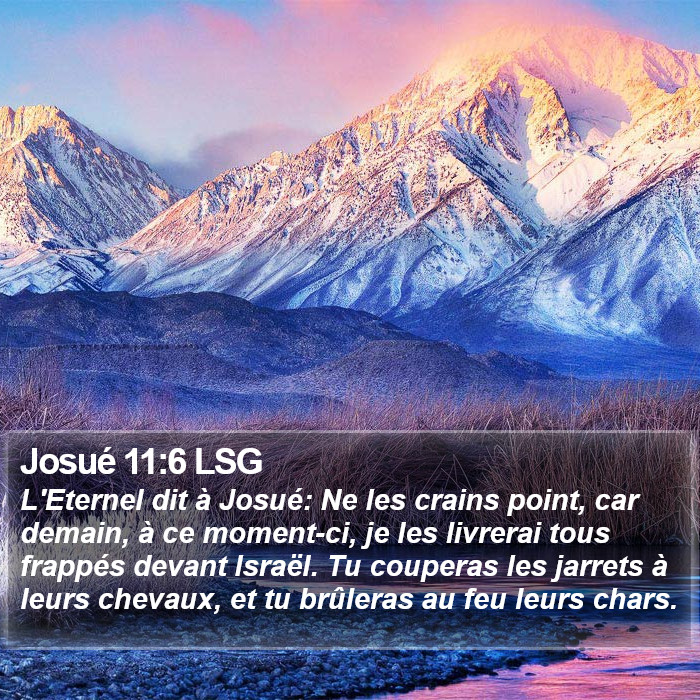Josué 11:6 LSG Bible Study