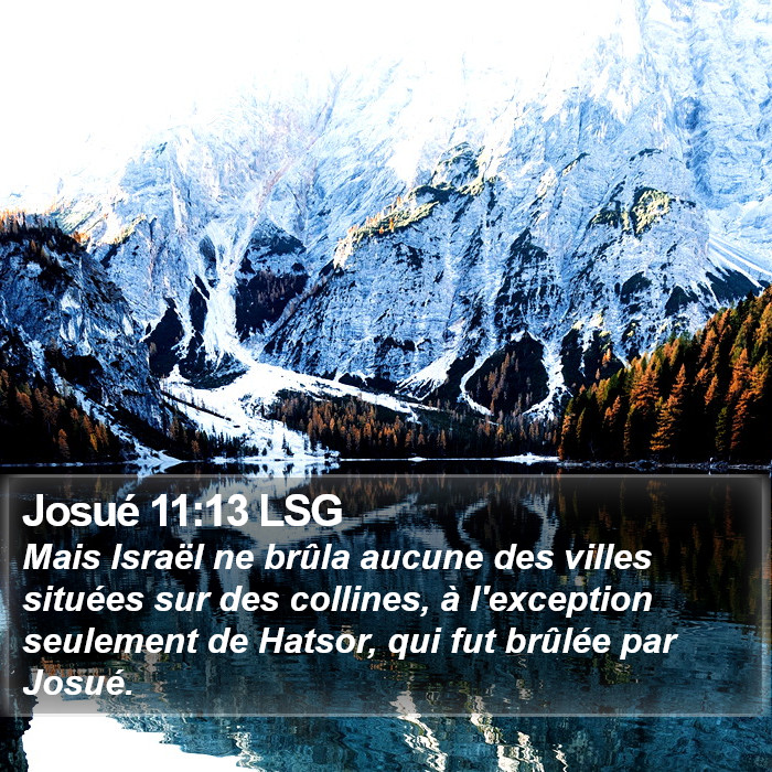 Josué 11:13 LSG Bible Study