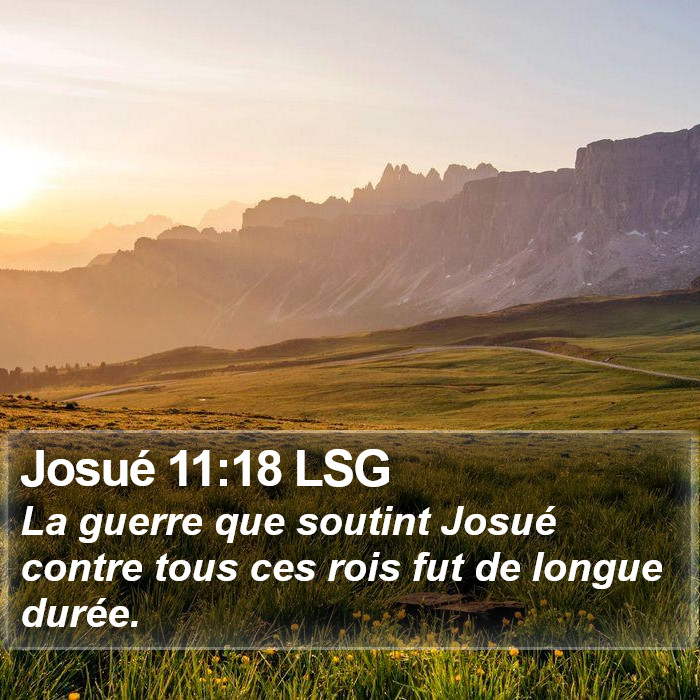 Josué 11:18 LSG Bible Study