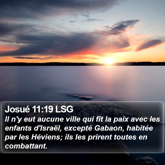 Josué 11:19 LSG Bible Study