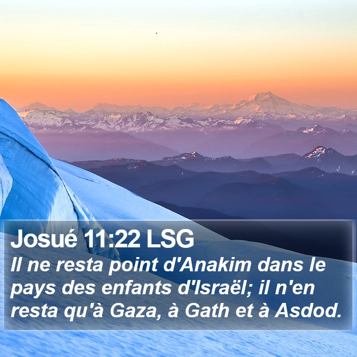 Josué 11:22 LSG Bible Study