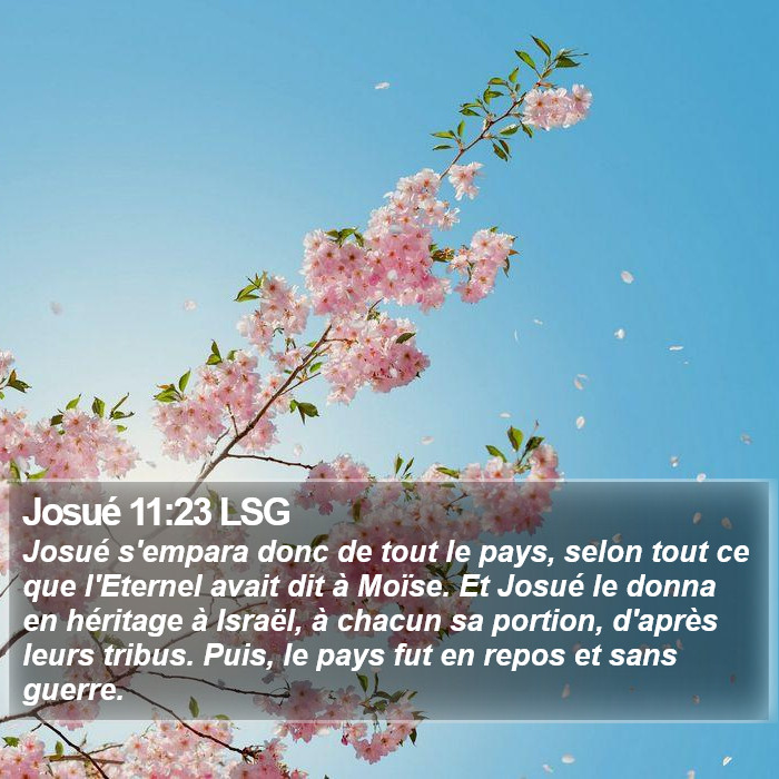 Josué 11:23 LSG Bible Study