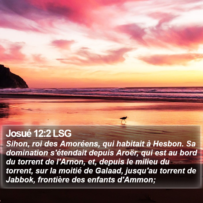Josué 12:2 LSG Bible Study
