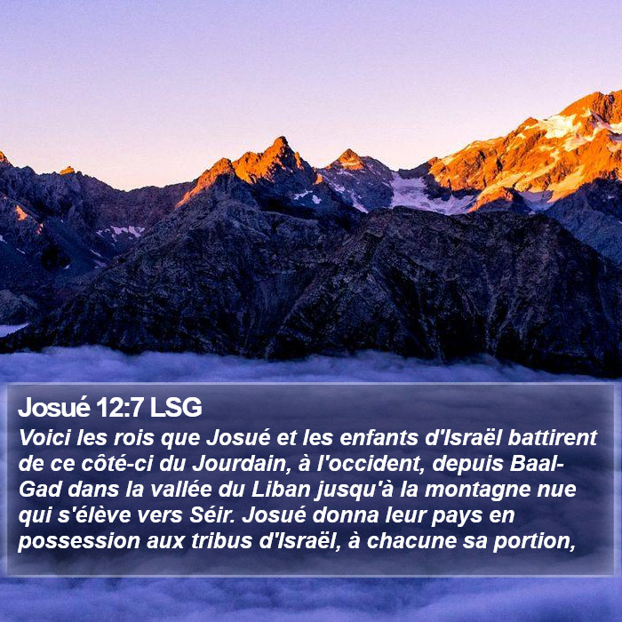 Josué 12:7 LSG Bible Study