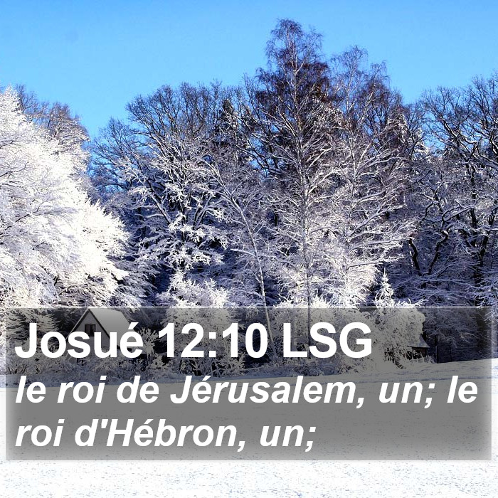 Josué 12:10 LSG Bible Study