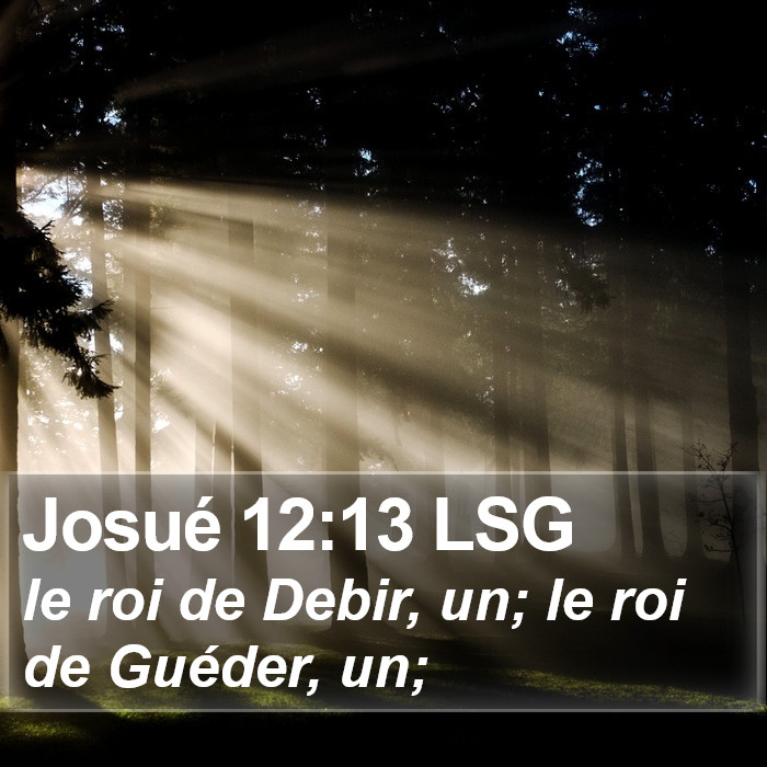 Josué 12:13 LSG Bible Study