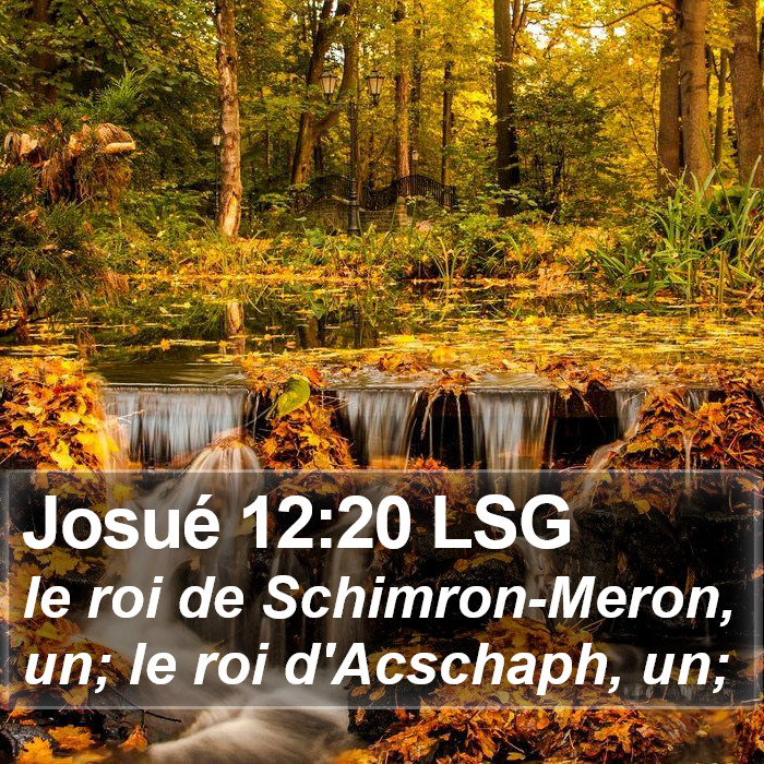 Josué 12:20 LSG Bible Study