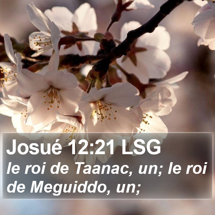 Josué 12:21 LSG Bible Study