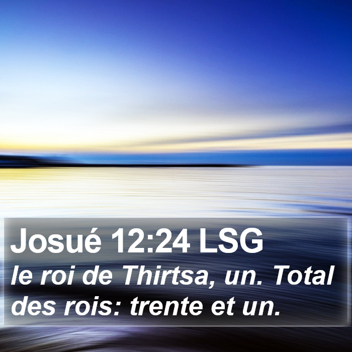 Josué 12:24 LSG Bible Study