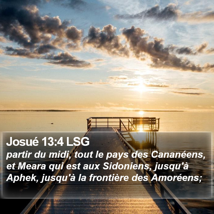 Josué 13:4 LSG Bible Study