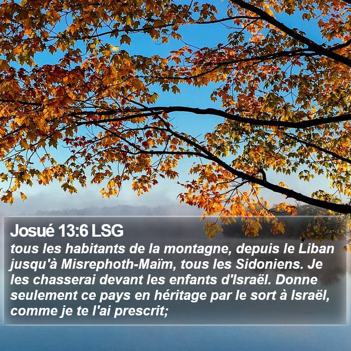 Josué 13:6 LSG Bible Study